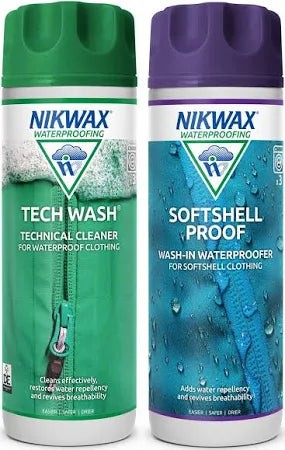 Nikwax Tech Wash Softshell Proof Twin Pack