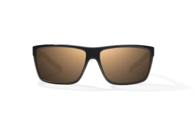 Bajio Sigs Polarized Sunglasses - Black Gloss Copper Poly Lens
