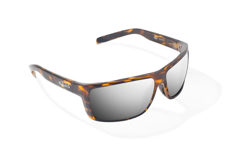 Bajio Sigs Polarized Sunglasses - Brown Tortoise Gloss Silver Mirror Glass Lens