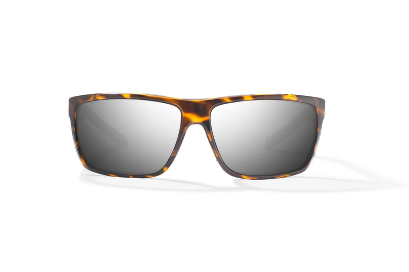 Bajio Sigs Polarized Sunglasses - Brown Tortoise Gloss Silver Mirror Glass Lens