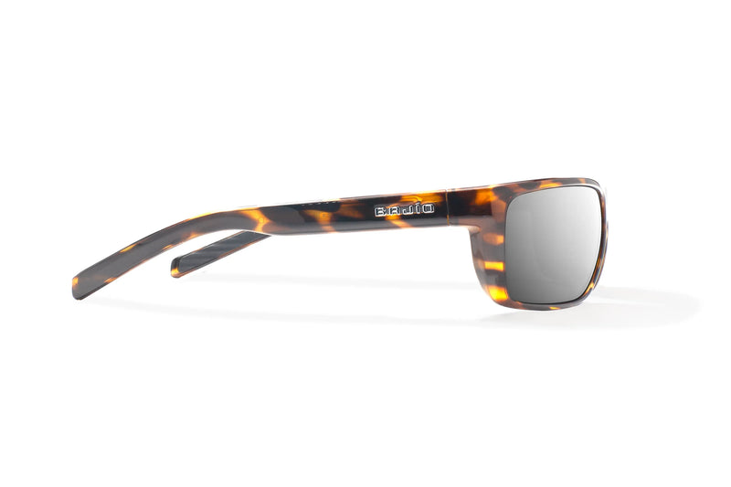 Bajio Sigs Polarized Sunglasses - Brown Tortoise Gloss Silver Mirror Glass Lens
