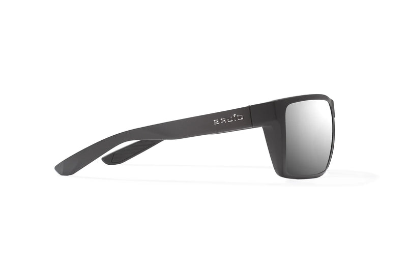 Bajio Stiltsville Polarized Sunglasses - Black Matte Silver Mirror Glass Lens