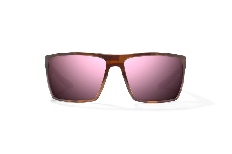 Bajio Stiltsville Polarized Sunglasses - Brown Tort Gloss Rose Mirror Glass Lens