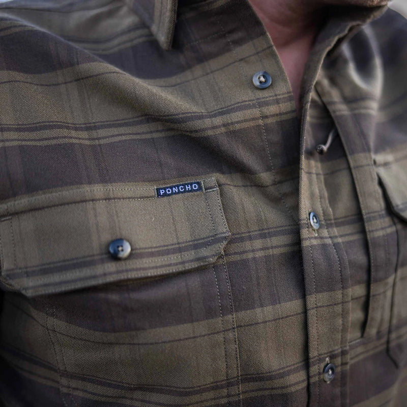 Poncho Men's Flannel Shirt The Telluride
