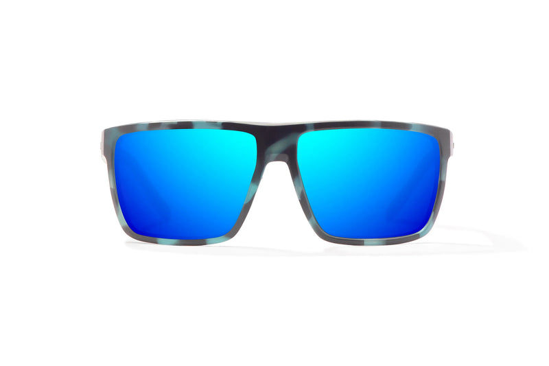 Bajio Toads Polarized Sunglasses - Blue Water Matte Blue Mirror Glass Lens