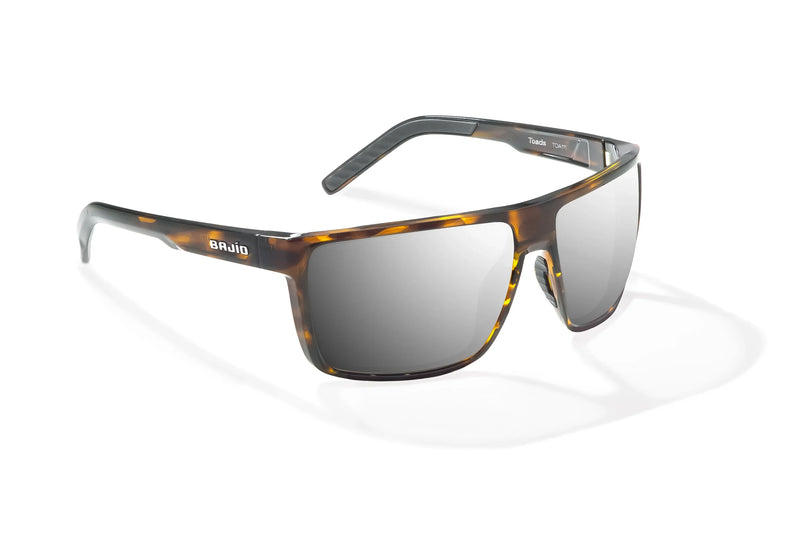 Bajio Toads Polarized Sunglasses - Brown Tort Gloss Silver Mirror Poly Lens