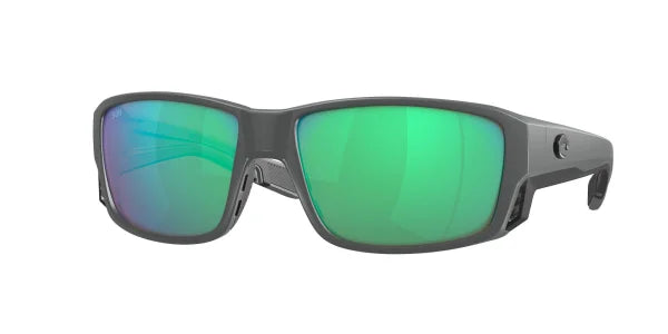 Costa Tuna Alley Pro Sunglasses - Matte Gray w/ Green Mirror 580G Lens