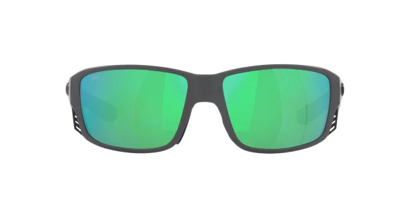 Costa Tuna Alley Pro Sunglasses - Matte Gray w/ Green Mirror 580G Lens