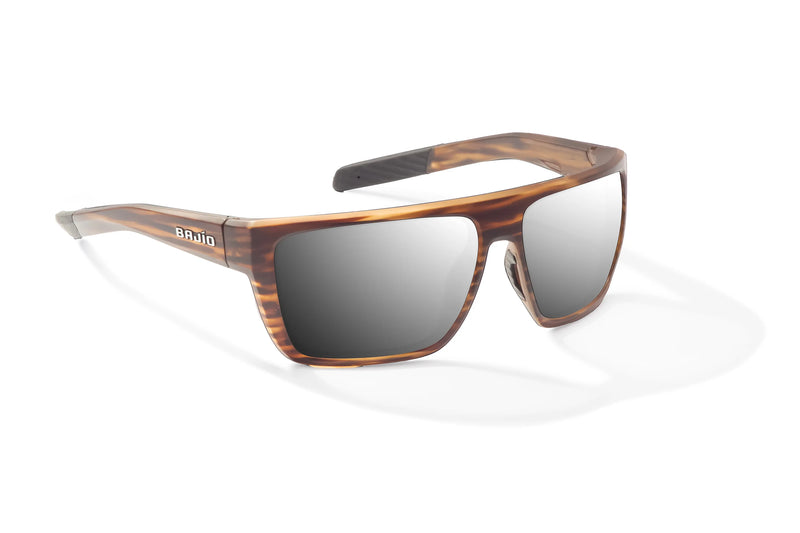Bajio Zapata Polarized Sunglasses - Brown Grass Matte Silver Mirror Glass Lens