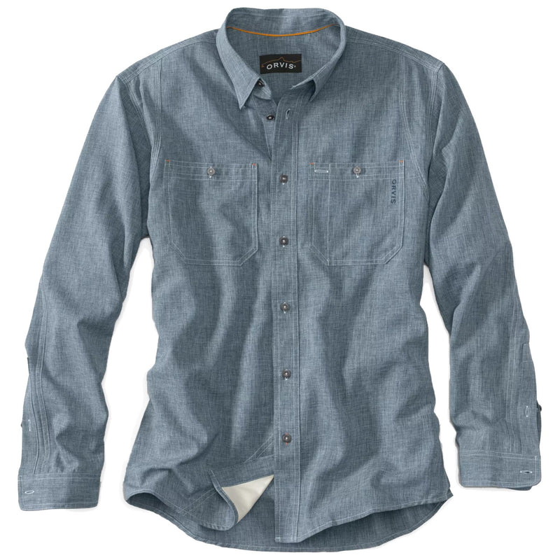 Orvis Men's Tech Chambray Long Sleeve Work Shirt