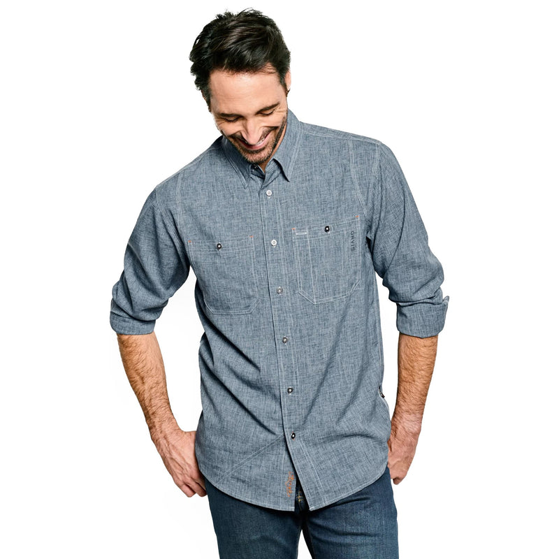Orvis Men's Tech Chambray Long Sleeve Work Shirt