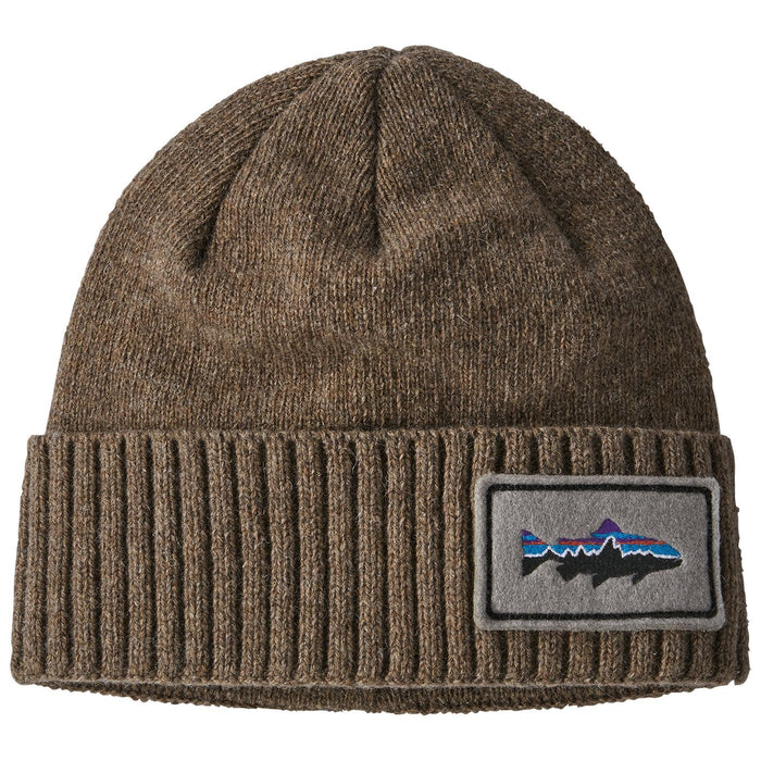 Patagonia Brodeo Beanie Fitz Roy Trout Patch: Ash Tan Image 01