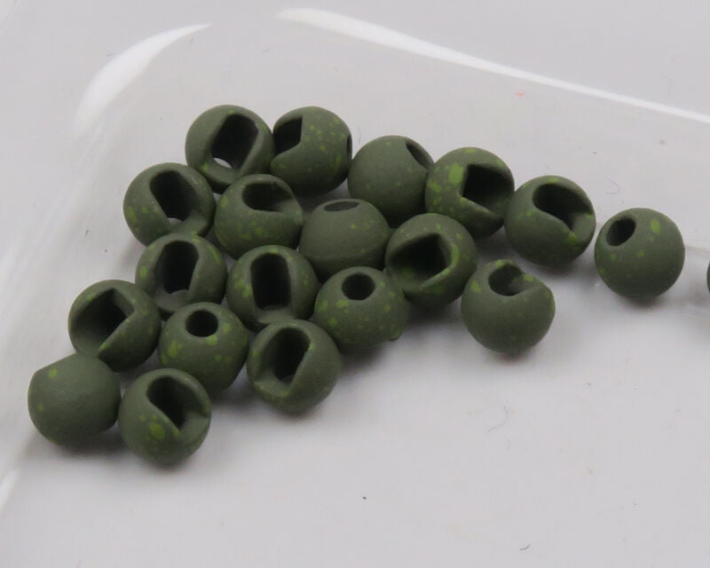 Hareline Mottled Tactical Slotted Tungsten Beads