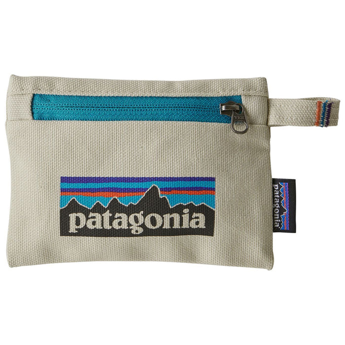Patagonia Small Zippered Pouch P-6 Logo: Bleached Stone Image 1