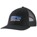 Patagonia P-6 Logo LoPro Trucker Hat Black Image 1