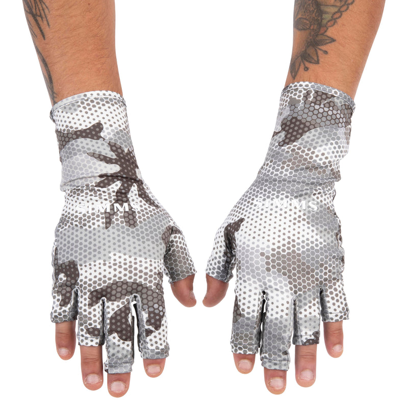 Simms Bugstopper Sunglove Hex Flo Camo Steel Image 01