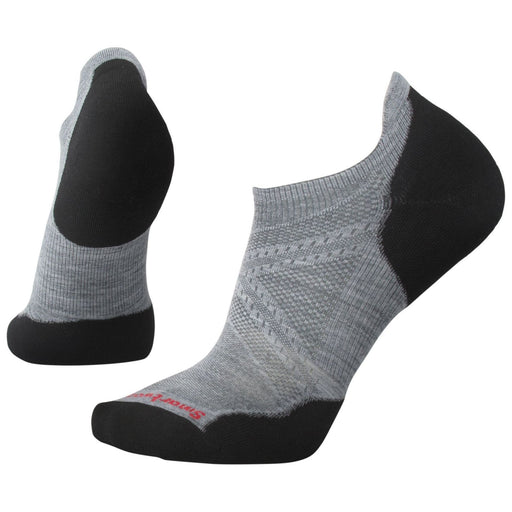 Smartwool Performance Run Targeted Cushion Low Ankle Light Gray-Black Image 01