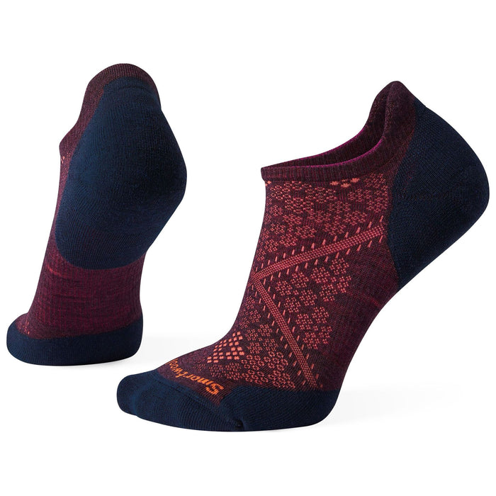 Smartwool Women's Performance Run Targeted Cushion Low Ankle Bordeaux-Deep Navy Image 01