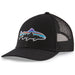 Patagonia Fitz Roy Fish LoPro Trucker Hat Black / Fitz Roy Trout Image 01
