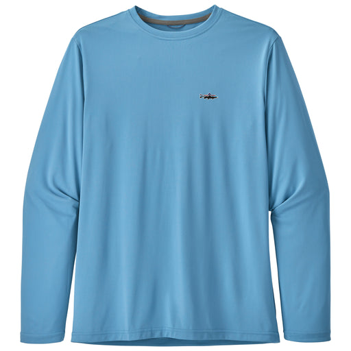 Patagonia Capilene Cool Daily Long Sleeve Fish Graphic Shirt Small Fitz Roy Trout: Lago Blue Image 1