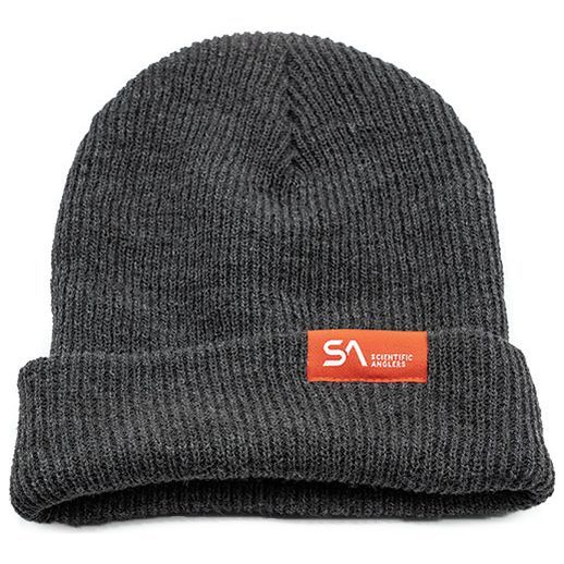 Scientific Anglers Logo Patch Beanie Dark Gray / Red Patch Logo Image 01