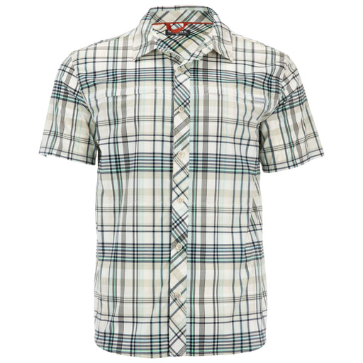 Simms Stone Cold SS Shirt Pearl Madras Plaid Image 01