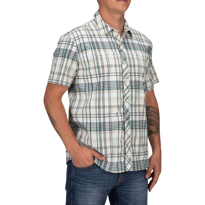 Simms Stone Cold SS Shirt Pearl Madras Plaid Image 03