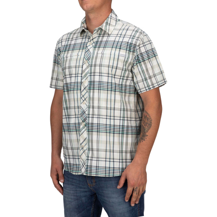 Simms Stone Cold SS Shirt Pearl Madras Plaid Image 06