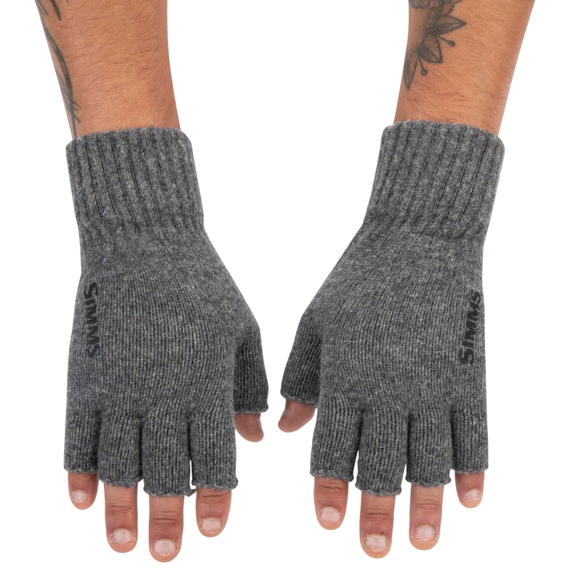 Simms Wool Half Finger Mitt Steel Image 02