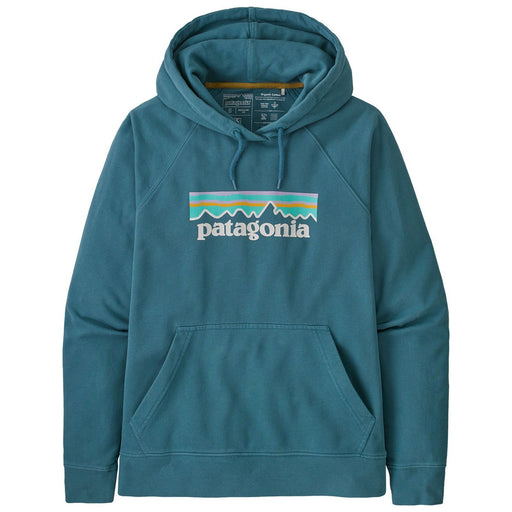 Patagonia Women's Pastel P-6 Logo Organic Hoody Abalone Blue Image 01