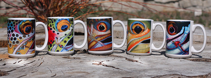 Derek Deyoung Fish Face Coffee Mugs
