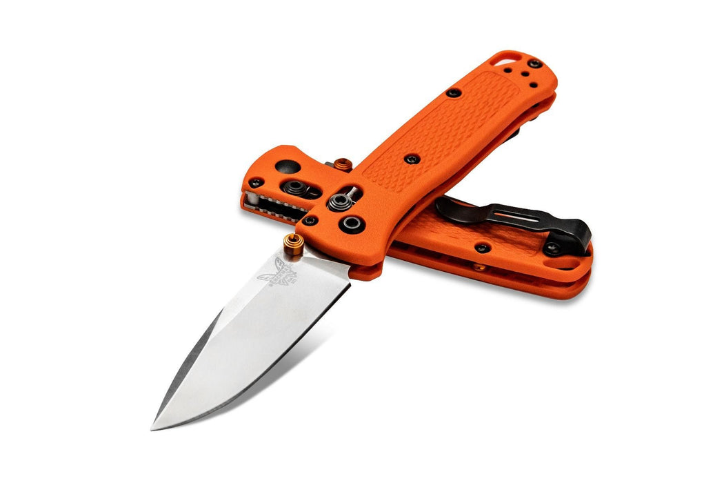 Benchmade Knives Mini Bugout Orange w/Satin Blade