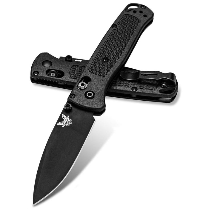 Benchmade Knives Mini Bugout Black w/ Black Blade