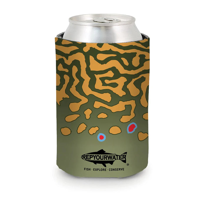 Rep Your Water Brown Trout Can Cooler